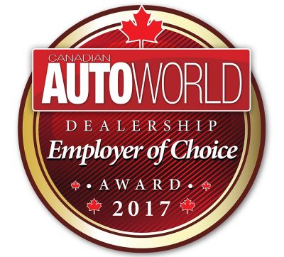 Autoworld Dealership Employer of Choice Award